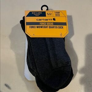Carhartt Force Midweight Quarter Socks - Black